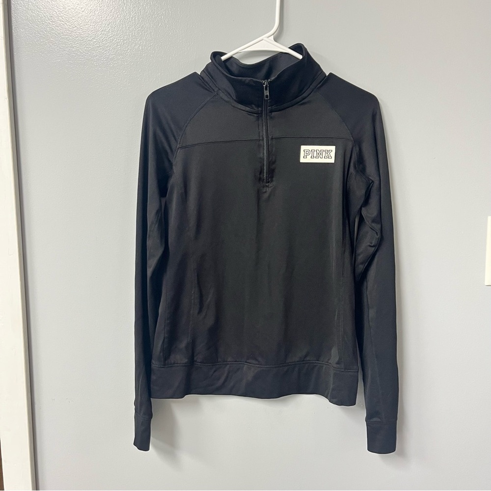 PINK Victoria's Secret Black Zip-Up Men's Sweater